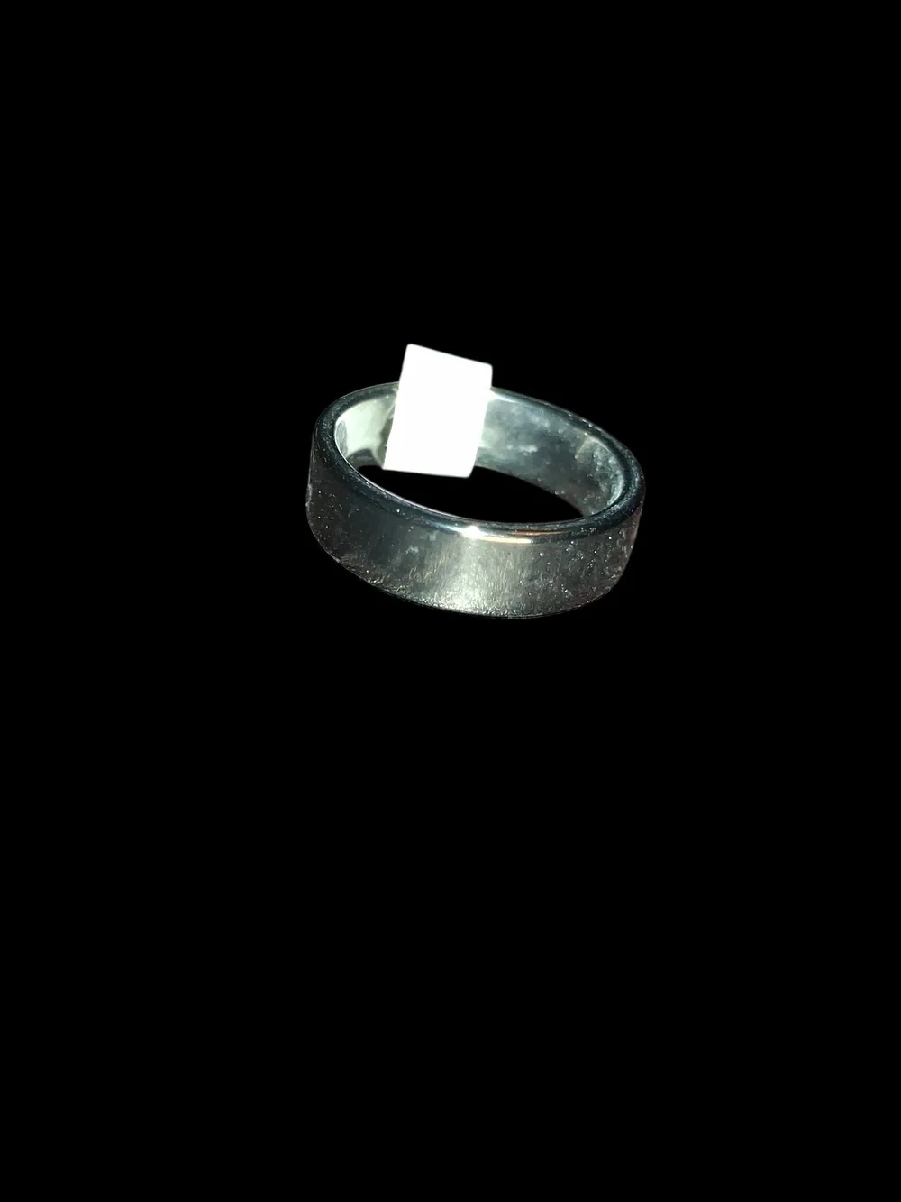 Simple Black Tone Stainless Steel Band Ring Engagement Wedding